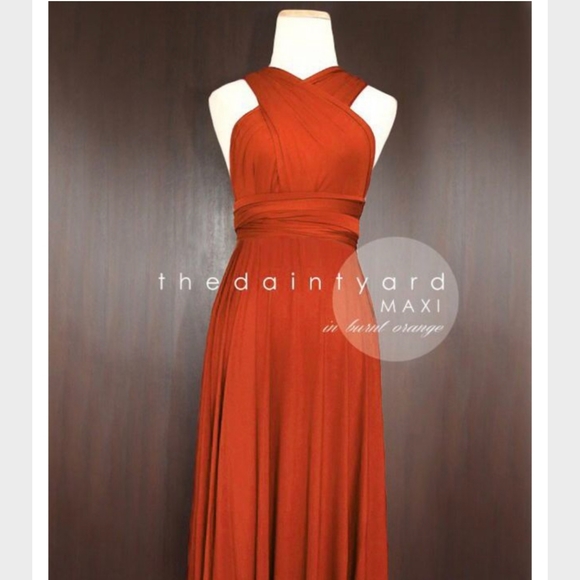 Burnt Orange Infinity Dress - Picture 1 of 2